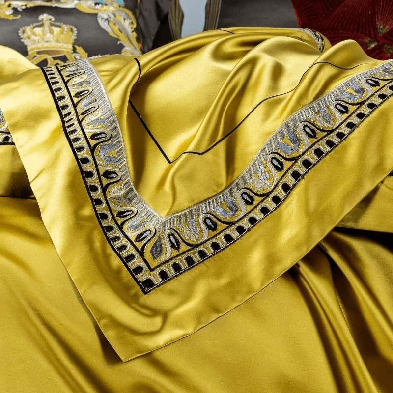 32-descript-chic-home-4610pcs-place-faux-silk-luxury-large-jacquard-with-embroidery-golden-bedding-set-duvet-cover-bedspread-bed-sheet-set 32 Descript Chic Home 4610pcs Place Faux Silk Luxury Large Jacquard With Embroidery Golden Bedding Set Duvet Cover Bedspread Bed Sheet Set