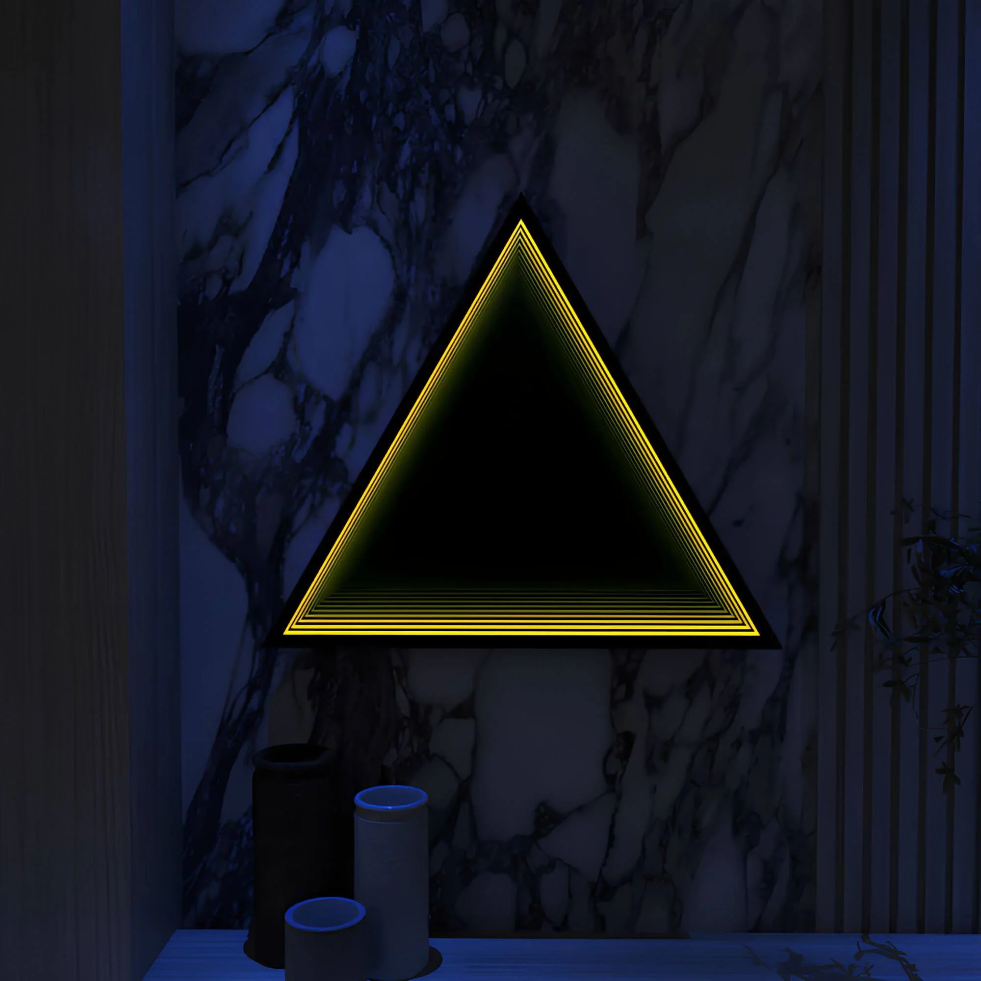 3D-Triangle-Infinity-Spiegel-Licht-Wandleuchte-LED-RGB-Musiksteuerung-xlumina13 3d Triangle Infinity Spiegel Licht Wandleuchte Led Rgb Musiksteuerung Xlumina13
