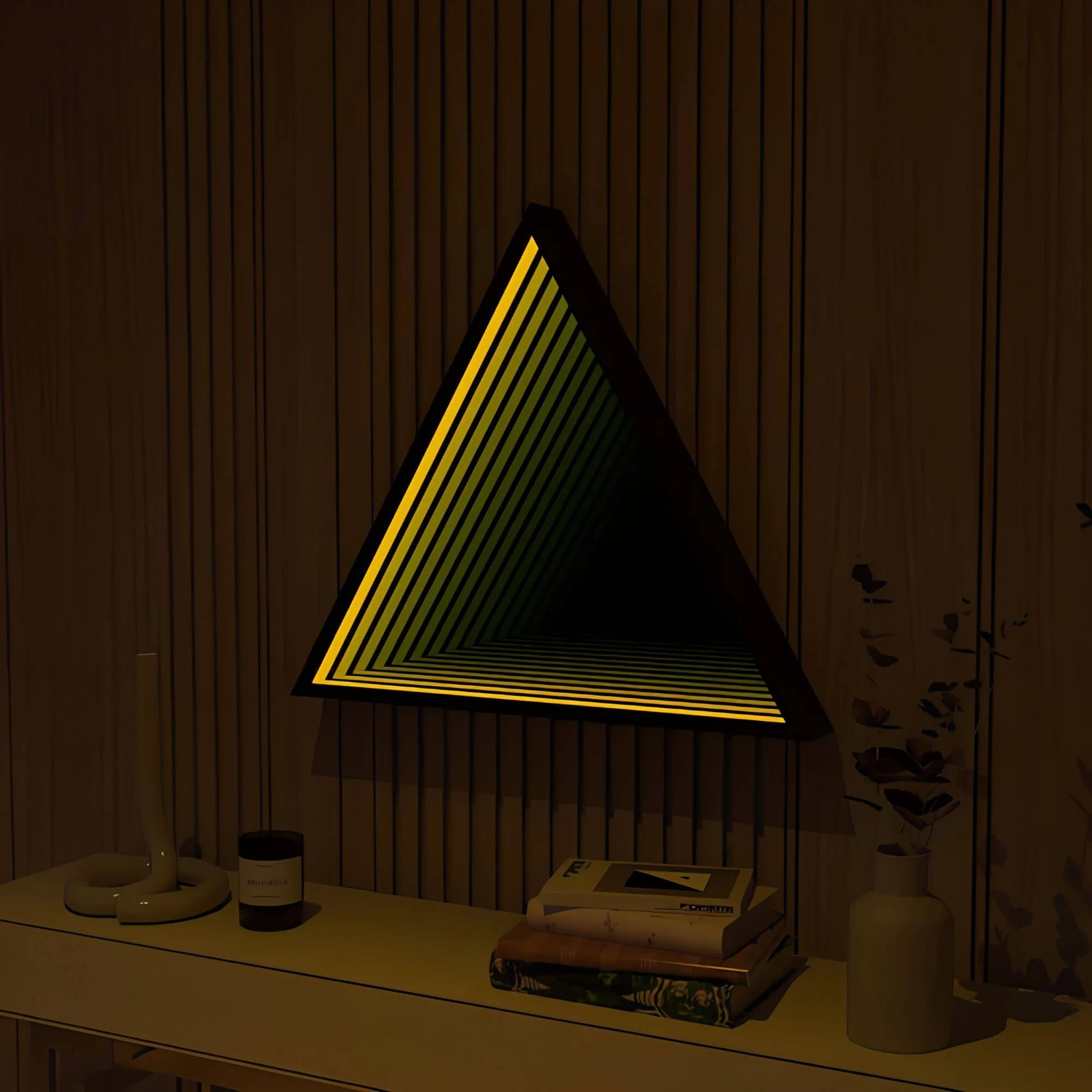 3D-Triangle-Infinity-Spiegel-Licht-Wandleuchte-LED-RGB-Musiksteuerung-xlumina3 3d Triangle Infinity Spiegel Licht Wandleuchte Led Rgb Musiksteuerung Xlumina3