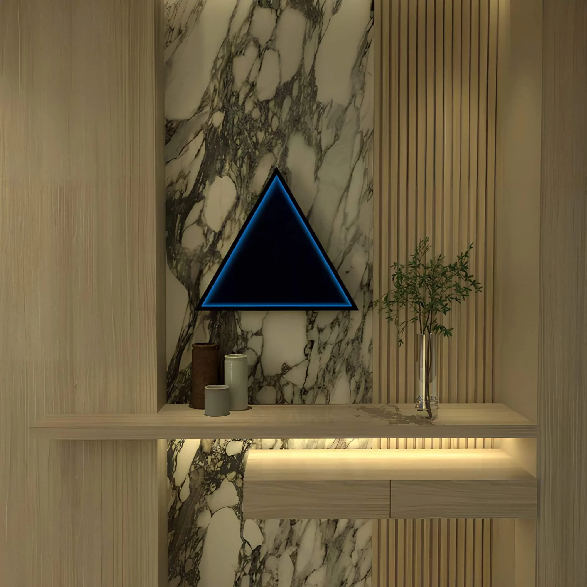 3D-Triangle-Infinity-Spiegel-Licht-Wandleuchte-LED-RGB-Musiksteuerung-xlumina35 3d Triangle Infinity Spiegel Licht Wandleuchte Led Rgb Musiksteuerung Xlumina35