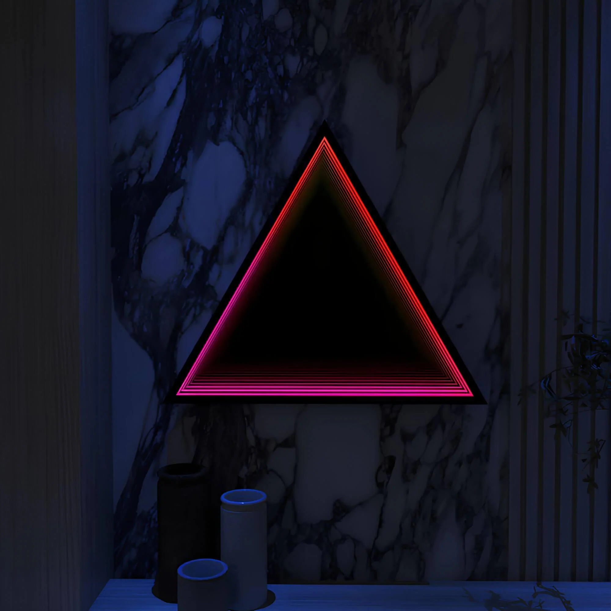 3D-Triangle-Infinity-Spiegel-Licht-Wandleuchte-LED-RGB-Musiksteuerung-xlumina44 3d Triangle Infinity Spiegel Licht Wandleuchte Led Rgb Musiksteuerung Xlumina44