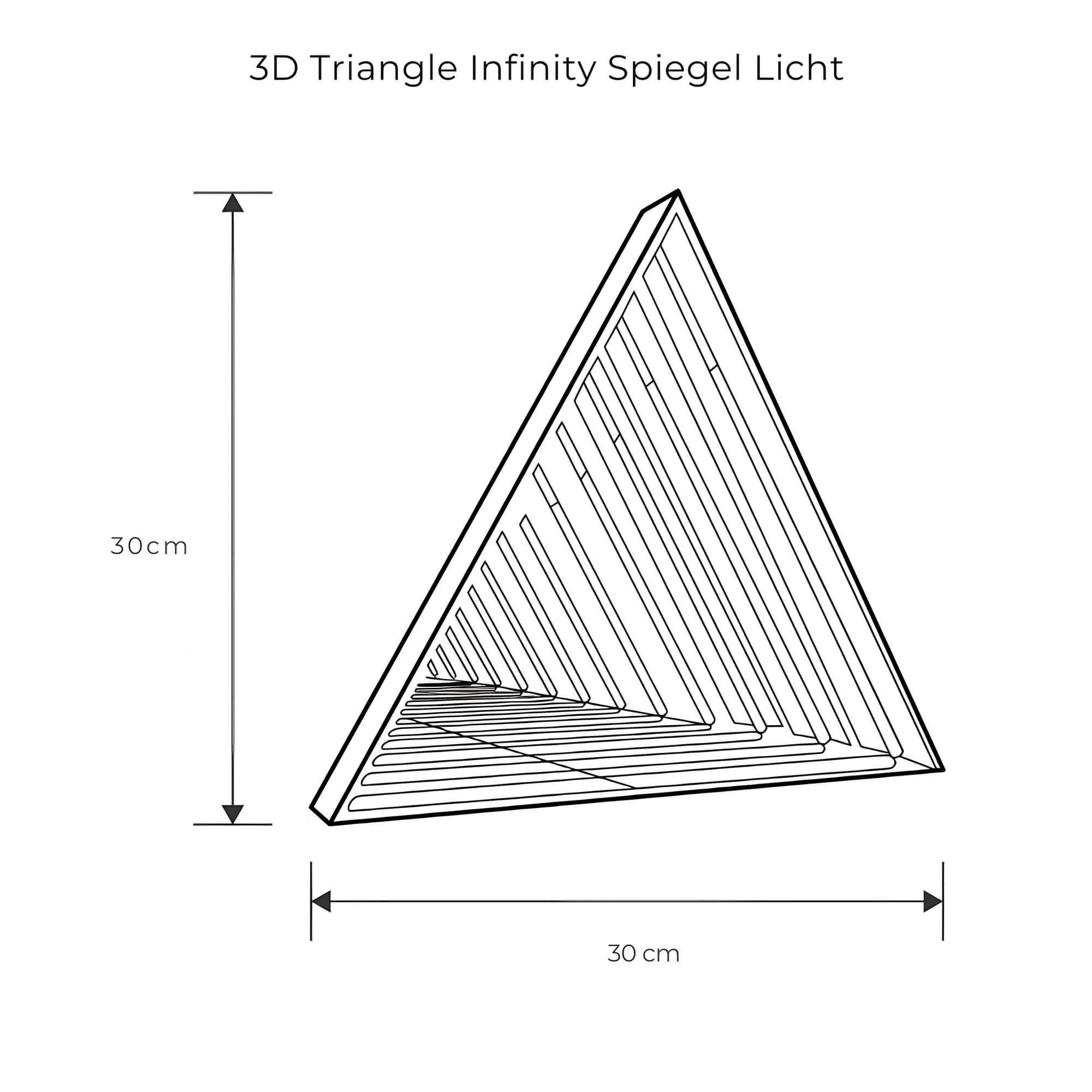 3D-Triangle-Infinity-Spiegel-Licht-Wandleuchte-LED-RGB-Musiksteuerung-xlumina45 3d Triangle Infinity Spiegel Licht Wandleuchte Led Rgb Musiksteuerung Xlumina45