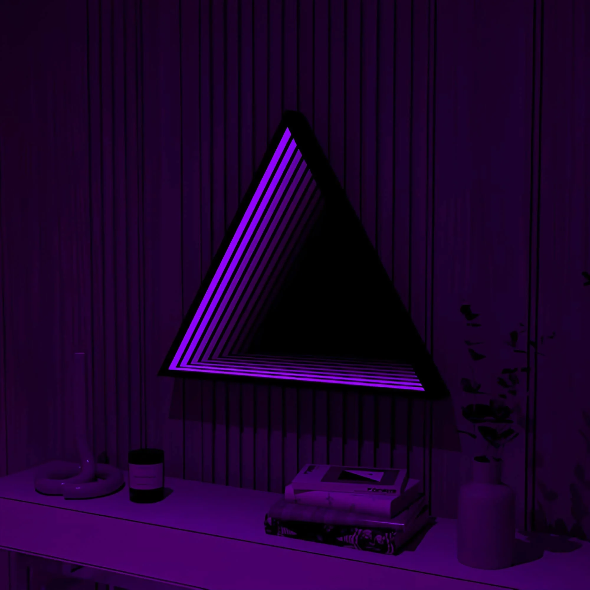 3D-Triangle-Infinity-Spiegel-Licht-Wandleuchte-LED-RGB-Musiksteuerung-xlumina6 3d Triangle Infinity Spiegel Licht Wandleuchte Led Rgb Musiksteuerung Xlumina6