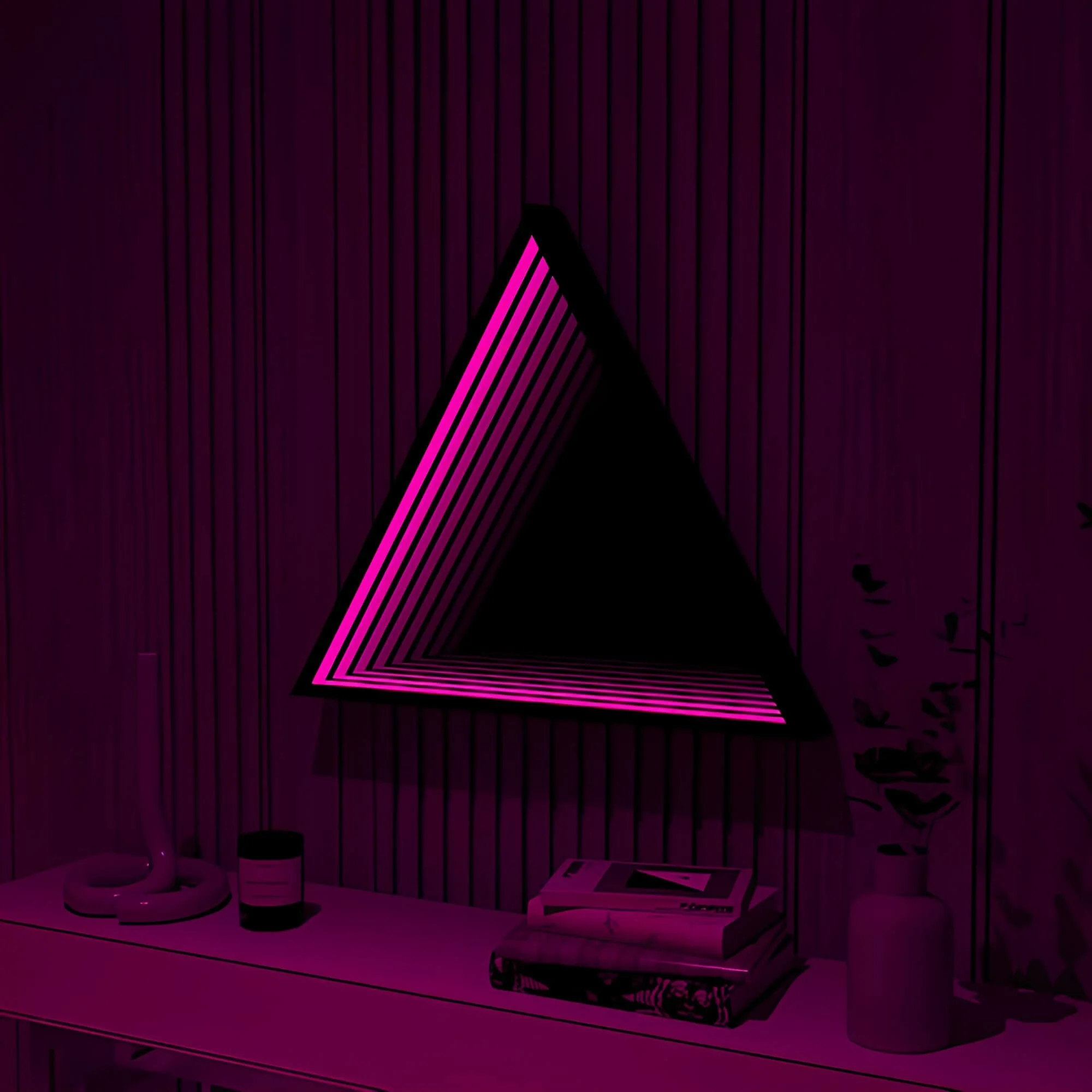 3D-Triangle-Infinity-Spiegel-Licht-Wandleuchte-LED-RGB-Musiksteuerung-xlumina7 3d Triangle Infinity Spiegel Licht Wandleuchte Led Rgb Musiksteuerung Xlumina7