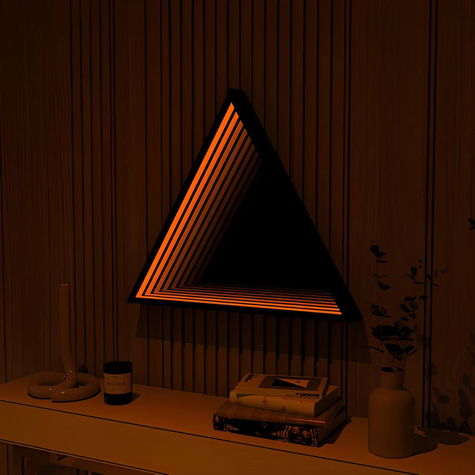3D-Triangle-Infinity-Spiegel-Licht-Wandleuchte-LED-RGB-Musiksteuerung-xlumina8 3d Triangle Infinity Spiegel Licht Wandleuchte Led Rgb Musiksteuerung Xlumina8