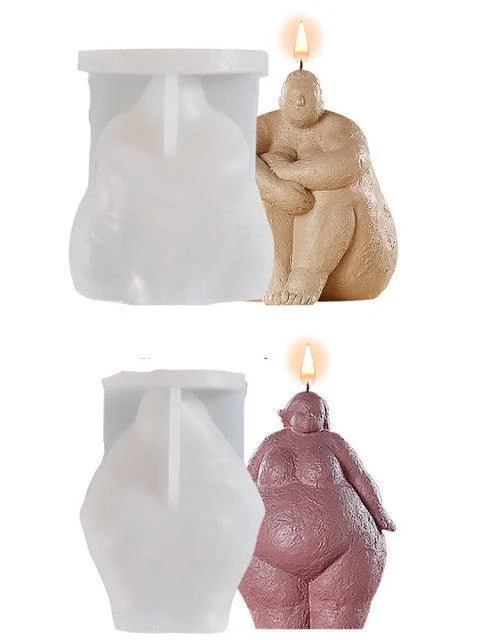 3D Body Shape Silicone Candle Mold -