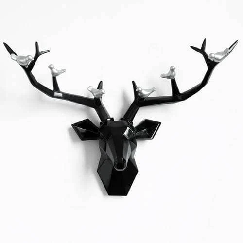 3D_Deer_Head_Bird_Statue_-_Nature-Inspired_Wall_Decor_-_-4116529 3D Deer Head & Bird Statue - Nature-Inspired Wall Decor -