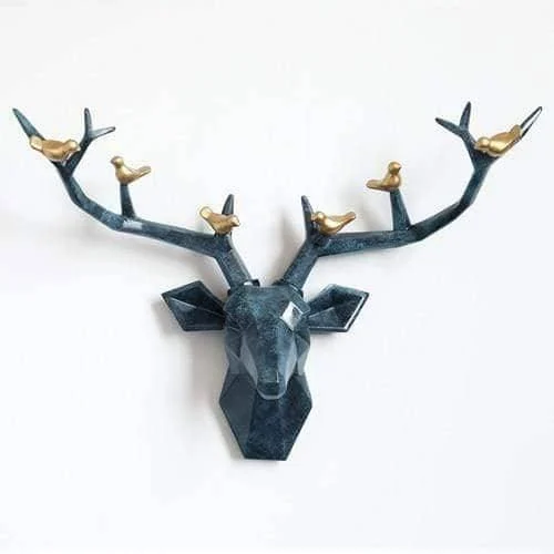 3D_Deer_Head_Bird_Statue_-_Nature-Inspired_Wall_Decor_-_-4116532 3D Deer Head & Bird Statue - Nature-Inspired Wall Decor -