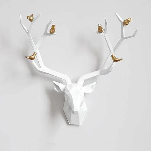 3D_Deer_Head_Bird_Statue_-_Nature-Inspired_Wall_Decor_-_-4116535 3D Deer Head & Bird Statue - Nature-Inspired Wall Decor -