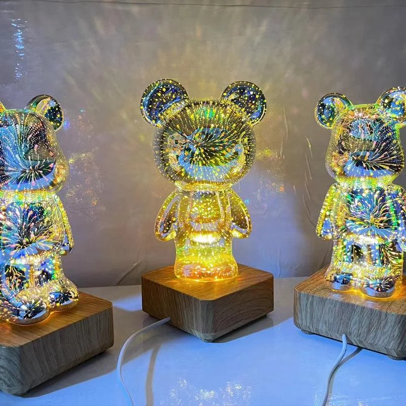 3D Fireworks Bear Lights - - #tag1#