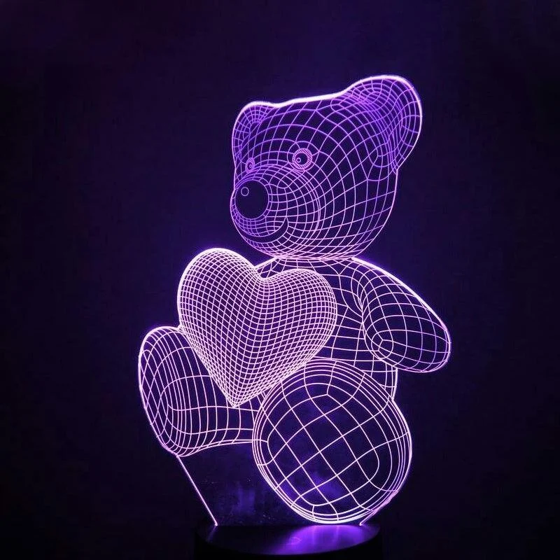 3D Love Bear Night Light -  - #tag1#