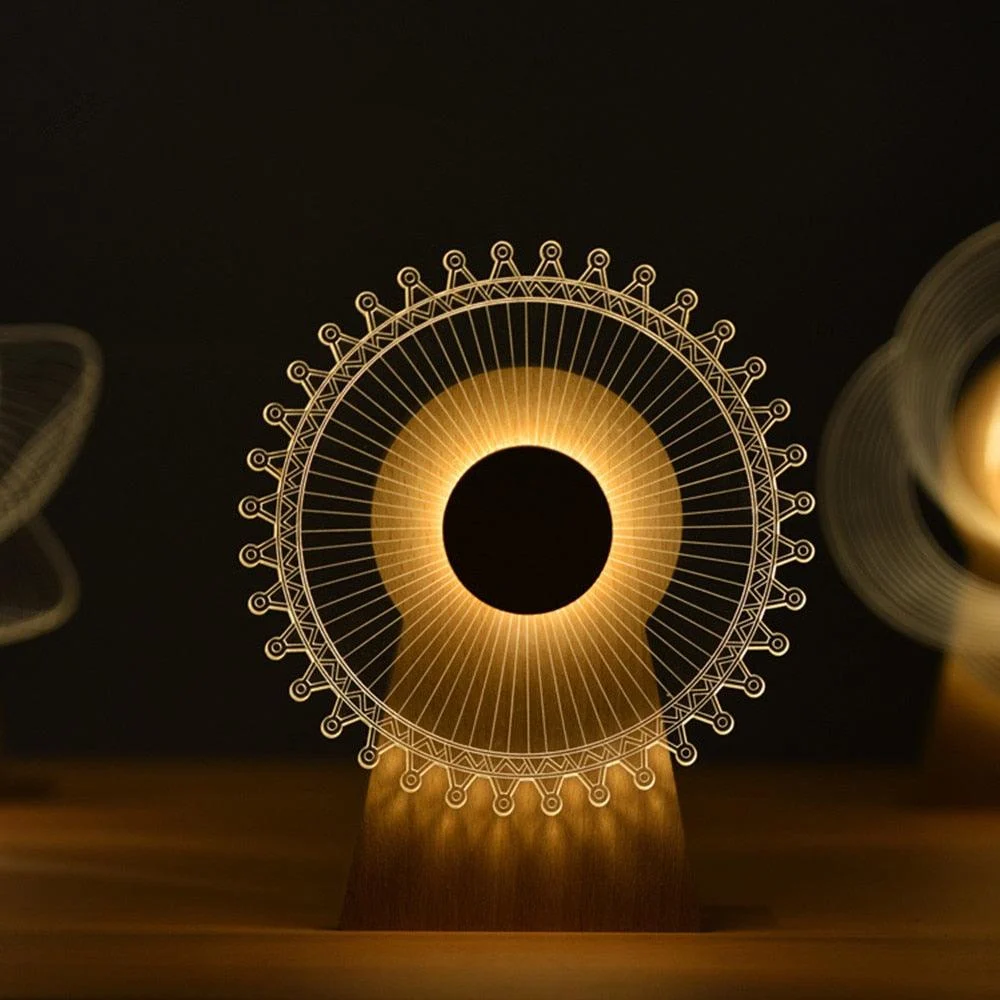 3D Musical Night Lamp - Lumina - Rotating Feature - LED Lighting - - #tag1#