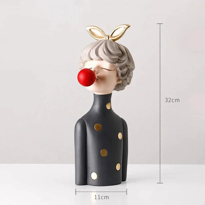 3D Pretty Girl Statue: Modern Nordic Table Décor for Home -