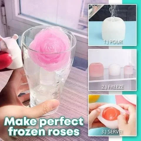3D Silicone Rose Shape Ice Cube Mold -  - #tag1#