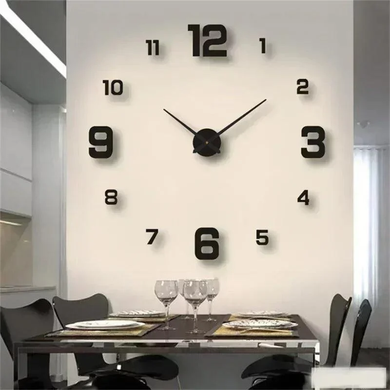 3D Wall Clock Mirror Stickers - - #tag1#