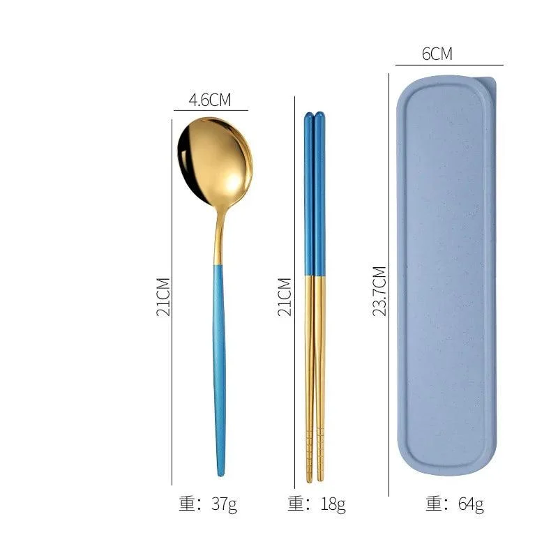 3PCS_Cutlery_Set_with_Box_Stainless_Steel_Spoon_Fork_Chopsticks_-_-4117430 3PCS Cutlery Set with Box: Stainless Steel Spoon, Fork, Chopsticks -