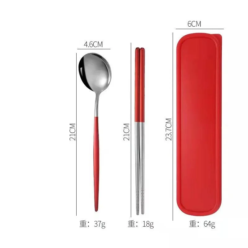 3PCS_Cutlery_Set_with_Box_Stainless_Steel_Spoon_Fork_Chopsticks_-_-4117442 3PCS Cutlery Set with Box: Stainless Steel Spoon, Fork, Chopsticks -
