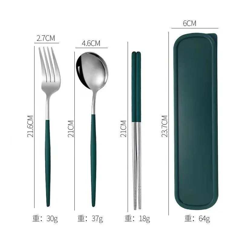3PCS_Cutlery_Set_with_Box_Stainless_Steel_Spoon_Fork_Chopsticks_-_-4117451 3PCS Cutlery Set with Box: Stainless Steel Spoon, Fork, Chopsticks -