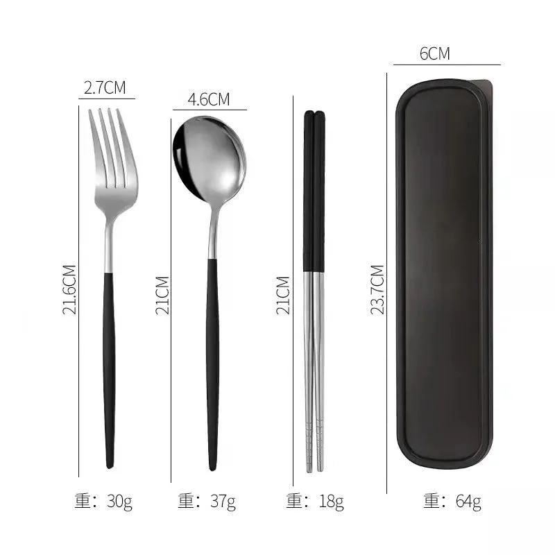 3PCS_Cutlery_Set_with_Box_Stainless_Steel_Spoon_Fork_Chopsticks_-_-4117457 3PCS Cutlery Set with Box: Stainless Steel Spoon, Fork, Chopsticks -