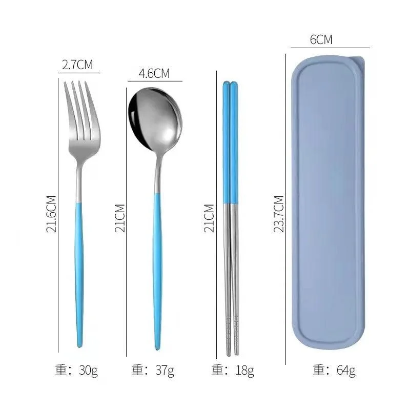 3PCS_Cutlery_Set_with_Box_Stainless_Steel_Spoon_Fork_Chopsticks_-_-4117463 3PCS Cutlery Set with Box: Stainless Steel Spoon, Fork, Chopsticks -