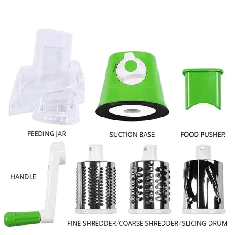 3 in 1 Rotary Cheese Grater Vegetable Slicer -  - #tag1#