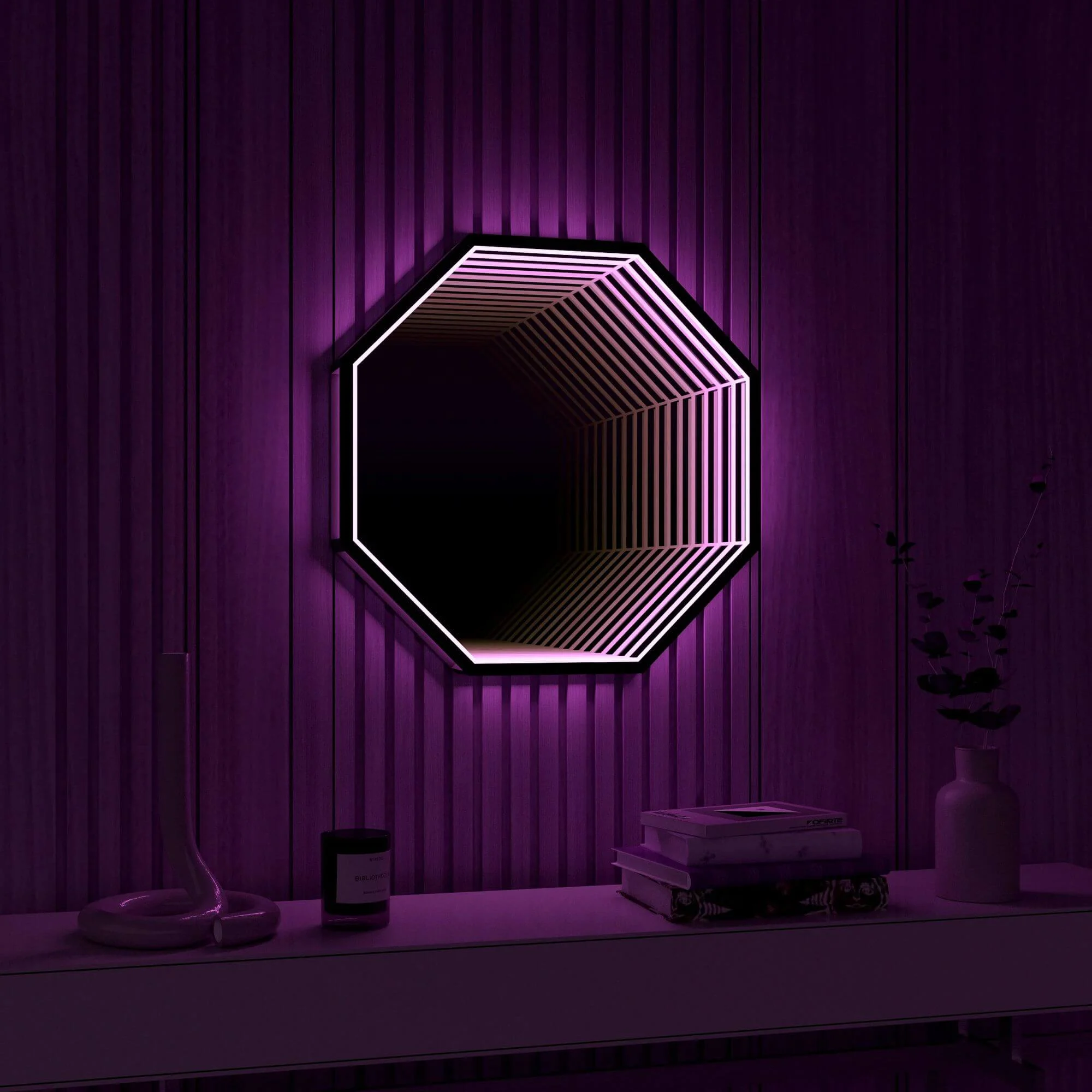 3d-infinity-mirror-light-wandleuchte-led-spiegel-xlumina12 3d Infinity Mirror Light Wandleuchte Led Spiegel Xlumina12