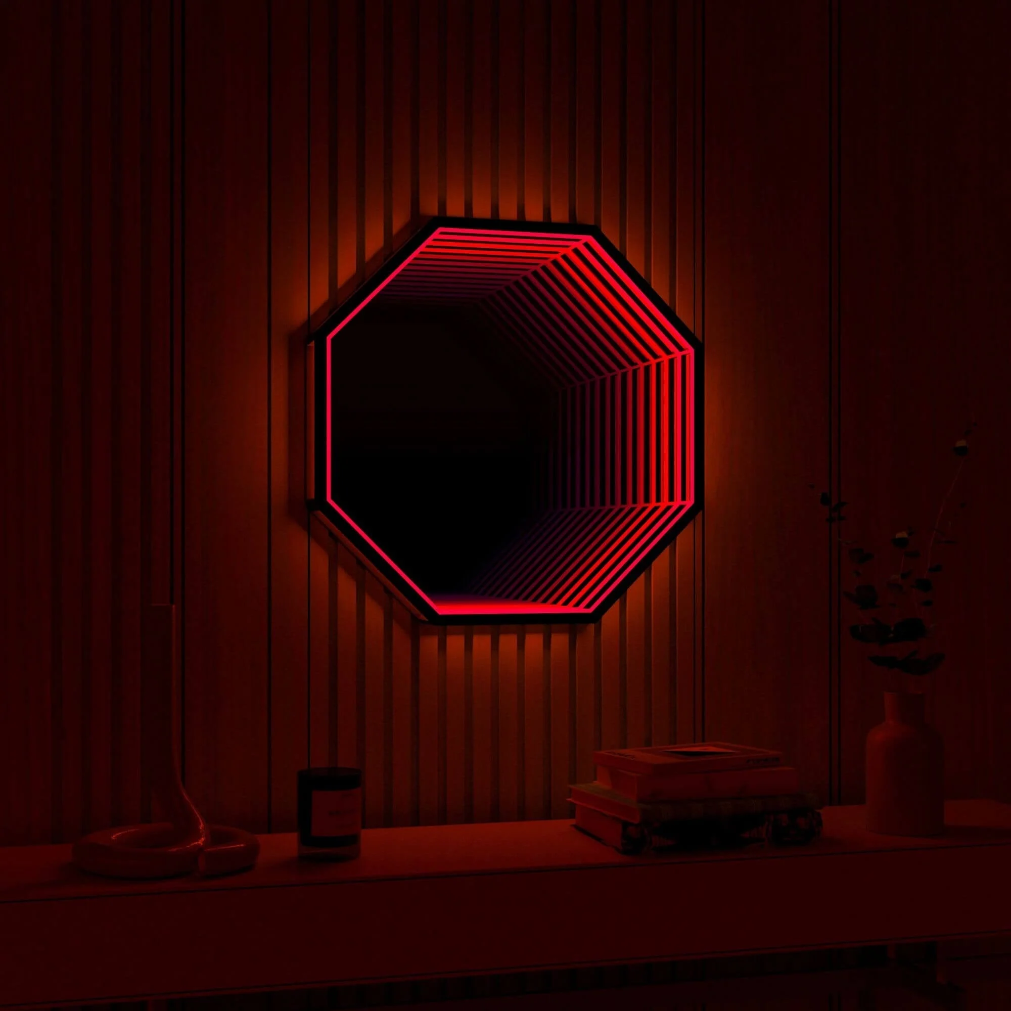 3d-infinity-mirror-light-wandleuchte-led-spiegel-xlumina13 3d Infinity Mirror Light Wandleuchte Led Spiegel Xlumina13