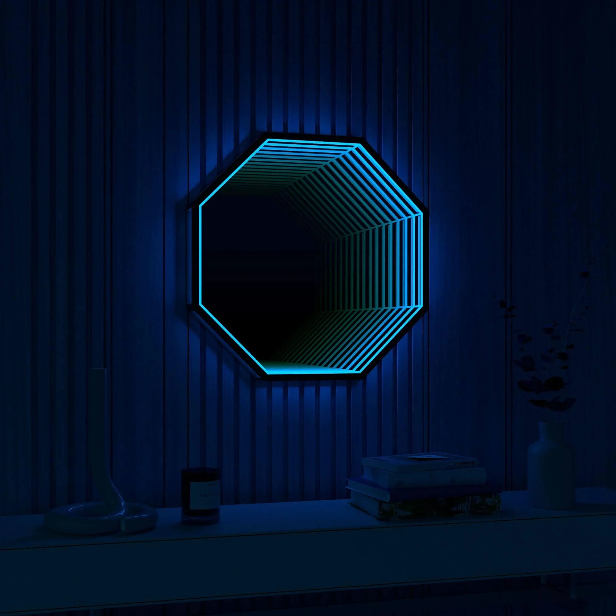 3d-infinity-mirror-light-wandleuchte-led-spiegel-xlumina14 3d Infinity Mirror Light Wandleuchte Led Spiegel Xlumina14