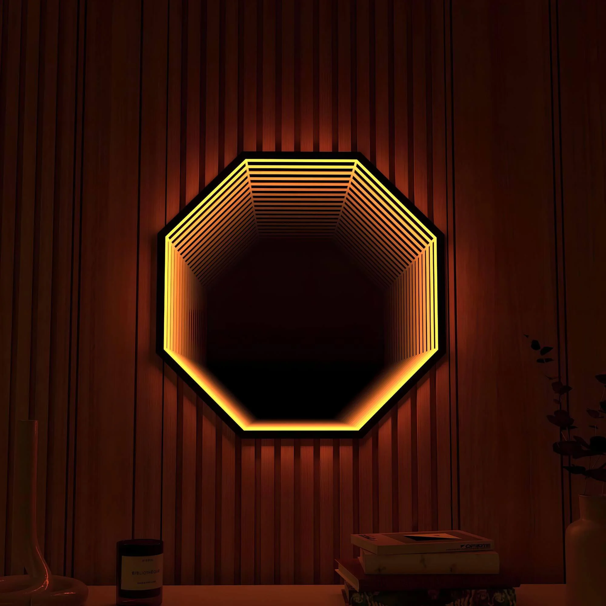 3d-infinity-mirror-light-wandleuchte-led-spiegel-xlumina16 3d Infinity Mirror Light Wandleuchte Led Spiegel Xlumina16