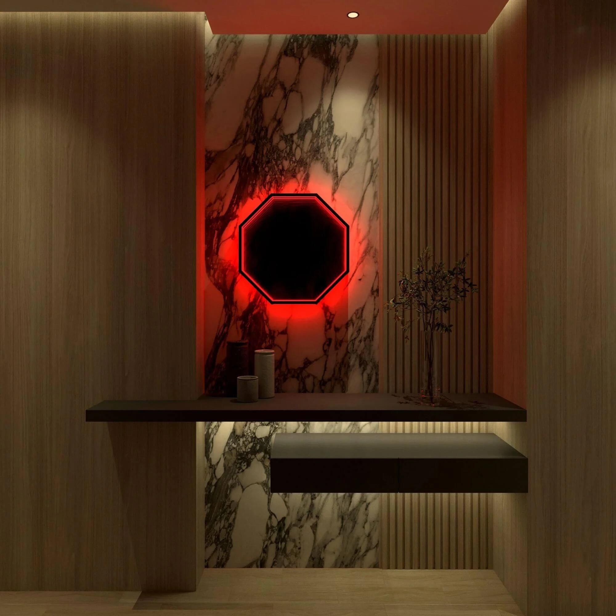 3d-infinity-mirror-light-wandleuchte-led-spiegel-xlumina19 3d Infinity Mirror Light Wandleuchte Led Spiegel Xlumina19