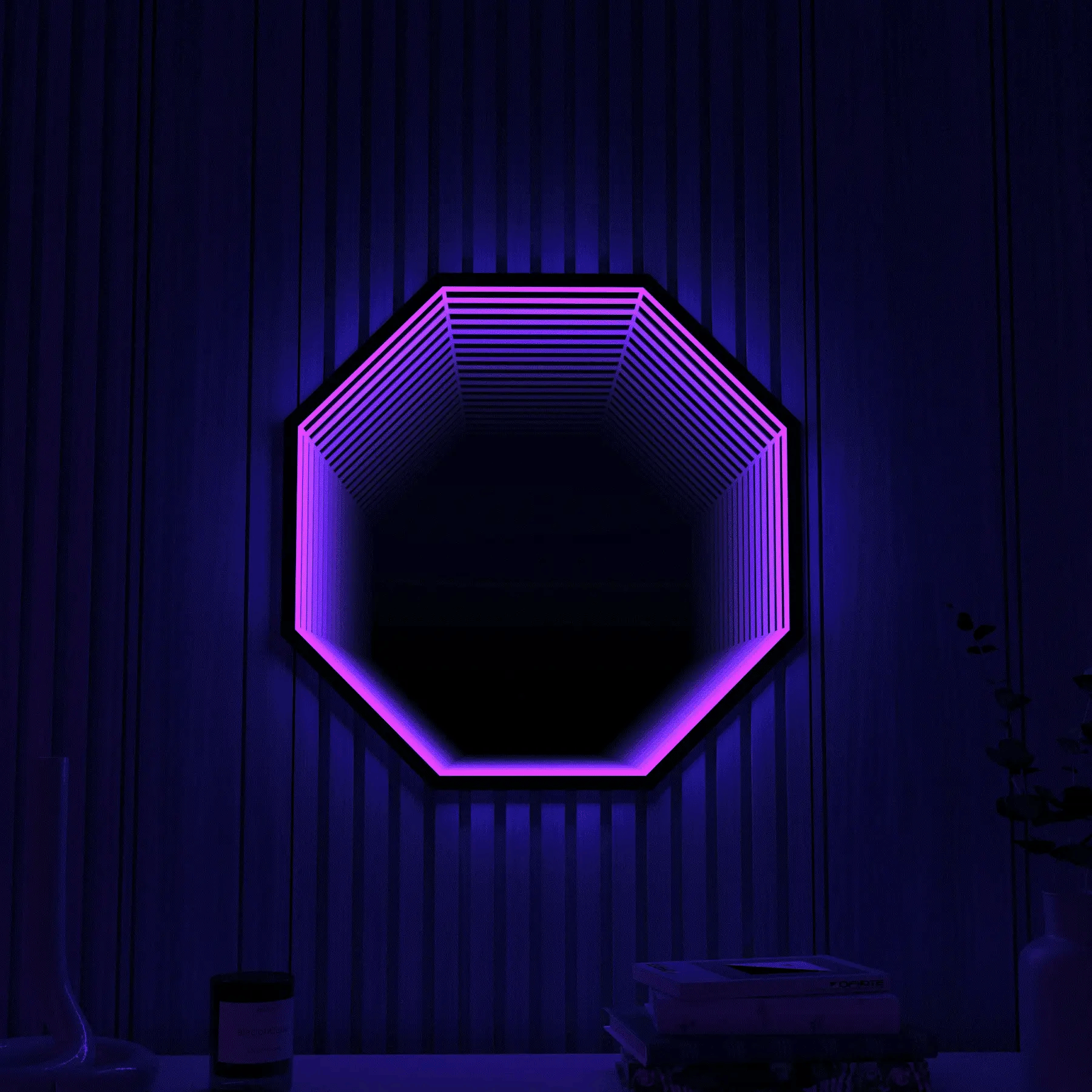 3d-infinity-mirror-light-wandleuchte-led-spiegel-xlumina2 3d Infinity Mirror Light Wandleuchte Led Spiegel Xlumina2
