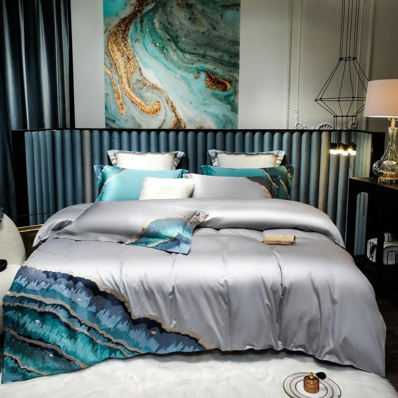 4-6pcs-1000TC-Egyptian-Cotton-Bedding-Sets-Queen-King-Size-Embroidery-Duvet-Cover-Flat-Fitted-Sheet 4 6pcs 1000tc Egyptian Cotton Bedding Sets Queen King Size Embroidery Duvet Cover Flat Fitted Sheet
