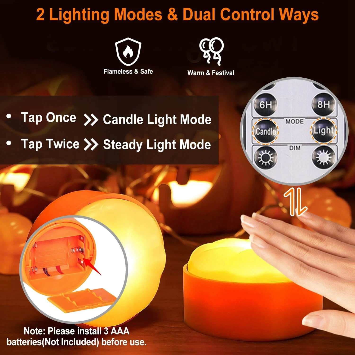 4-Pack_Halloween_LED_Pumpkin_Lights_Battery_Operated_with_2_Light_Modes_4_Timer_Setting_-_-_tag1_-4123282 4-Pack: Halloween LED Pumpkin Lights Battery Operated with 2 Light Modes 4 Timer Setting - - #tag1#