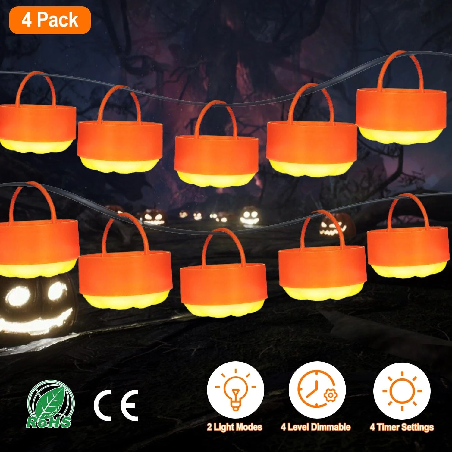 4-Pack_Halloween_LED_Pumpkin_Lights_Battery_Operated_with_2_Light_Modes_4_Timer_Setting_-_-_tag1_-4123293 4-Pack: Halloween LED Pumpkin Lights Battery Operated with 2 Light Modes 4 Timer Setting - - #tag1#