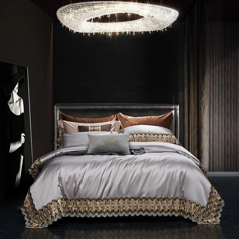 4 Pieces Cotton Dekbed Overtrek 220x240 White Bedding Set With Lace Embroidery Quilt Covers Queen King D3ef7a3e 7308 467d 8a13 D885114706b5