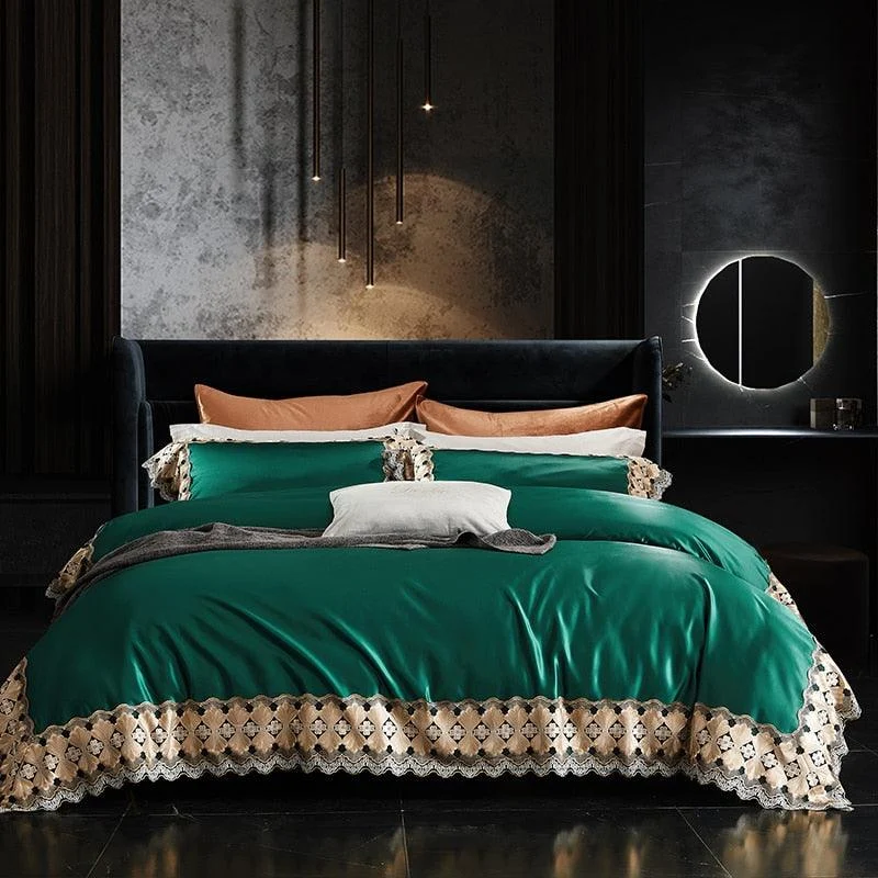4 Pieces Cotton Dekbed Overtrek 220x240 White Bedding Set With Lace Embroidery Quilt Covers Queen King Eda184ee 1a90 419b 94aa 9a649b072a7e
