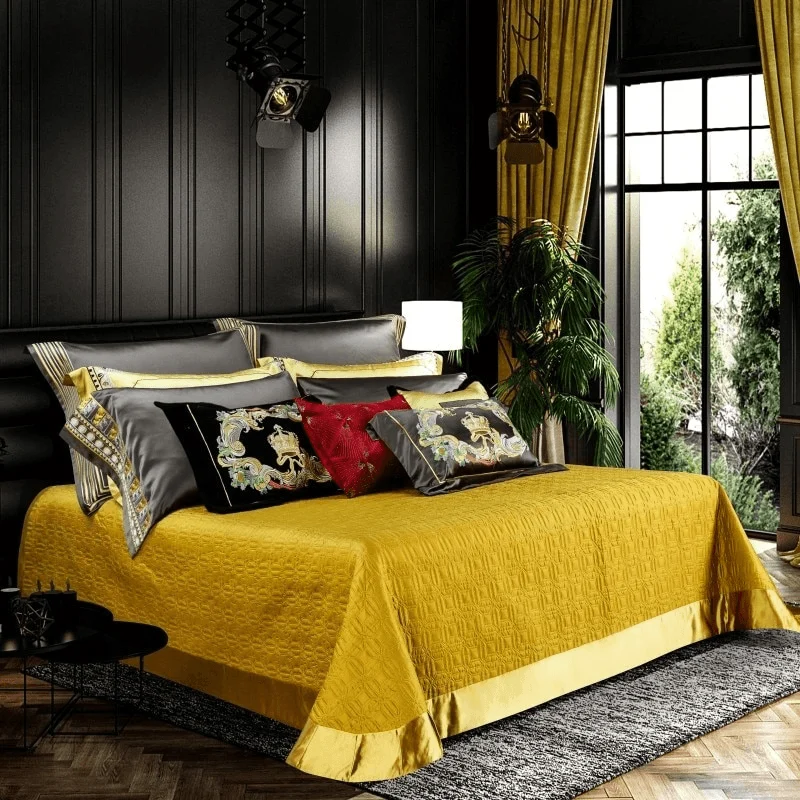 41-descript-chic-home-4610pcs-place-faux-silk-luxury-large-jacquard-with-embroidery-golden-bedding-set-duvet-cover-bedspread-bed-sheet-set 41 Descript Chic Home 4610pcs Place Faux Silk Luxury Large Jacquard With Embroidery Golden Bedding Set Duvet Cover Bedspread Bed Sheet Set