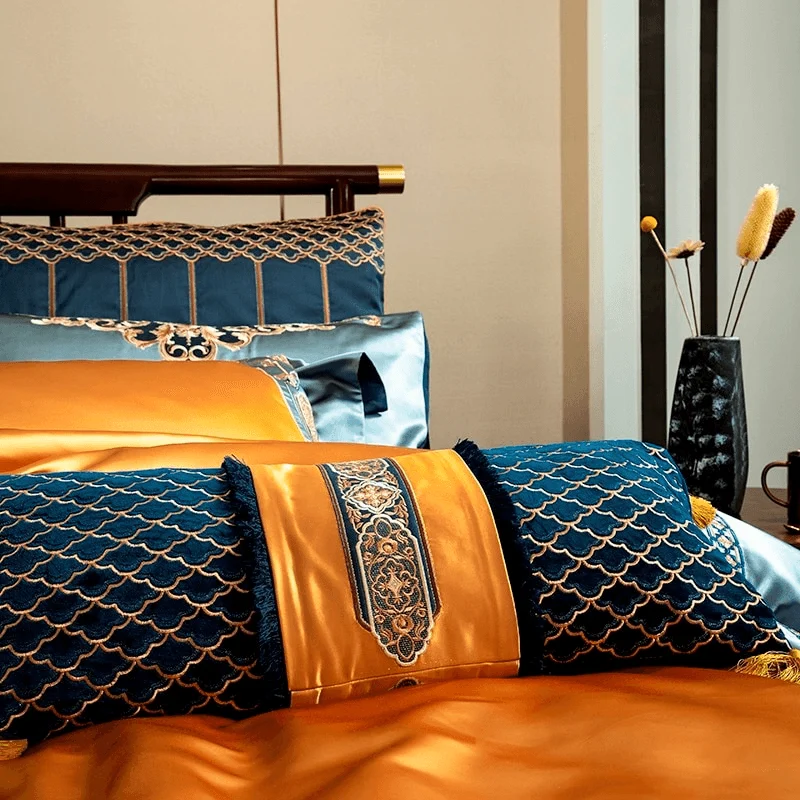48-descript-chic-home-4610pcs-place-faux-silk-luxury-large-jacquard-with-embroidery-golden-bedding-set-duvet-cover-bedspread-bed-sheet-set 48 Descript Chic Home 4610pcs Place Faux Silk Luxury Large Jacquard With Embroidery Golden Bedding Set Duvet Cover Bedspread Bed Sheet Set