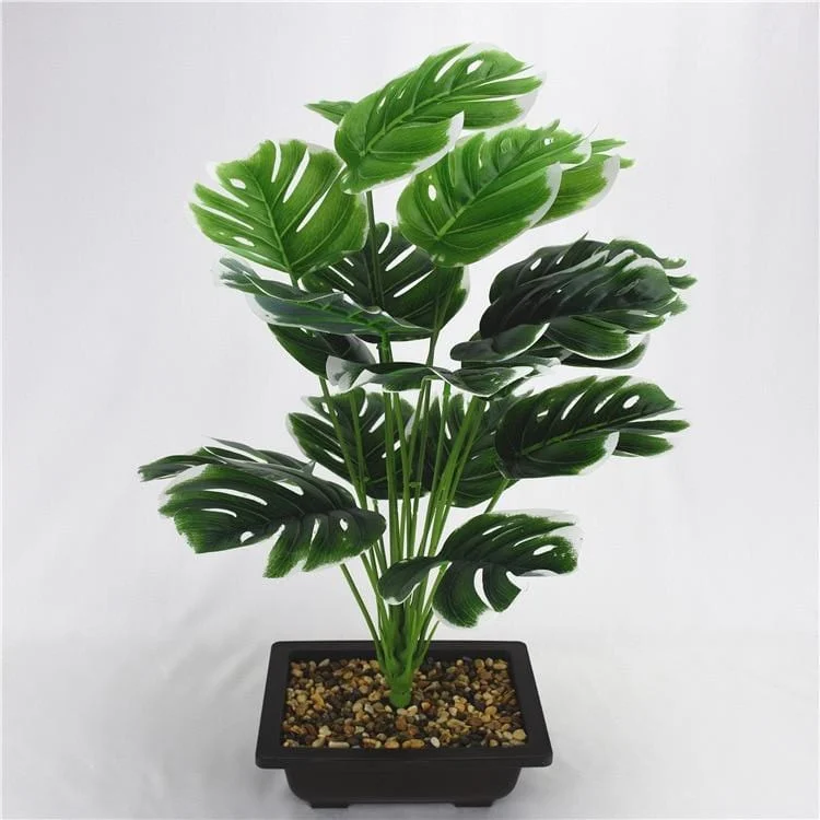 49cm 18heads Artificial Green Monstera Leaves Home Garden Living Room Bedroom Decoration Fake Plants 5f6a3a67 A99b 4c3f B1fe 27f58f6edf11