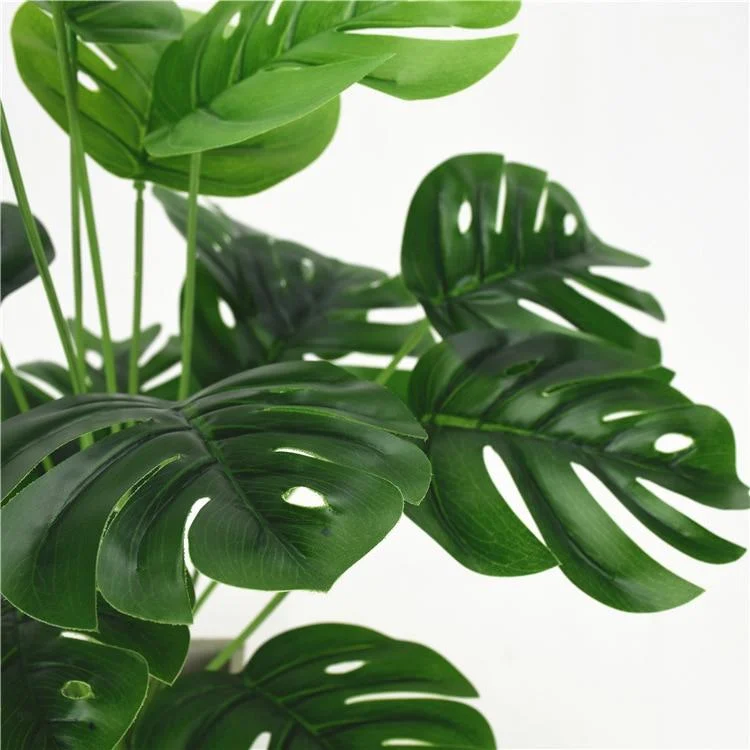 49cm 18heads Artificial Green Monstera Leaves Home Garden Living Room Bedroom Decoration Fake Plants D9f22baf 556d 425f 815b 0fe94bd94c25