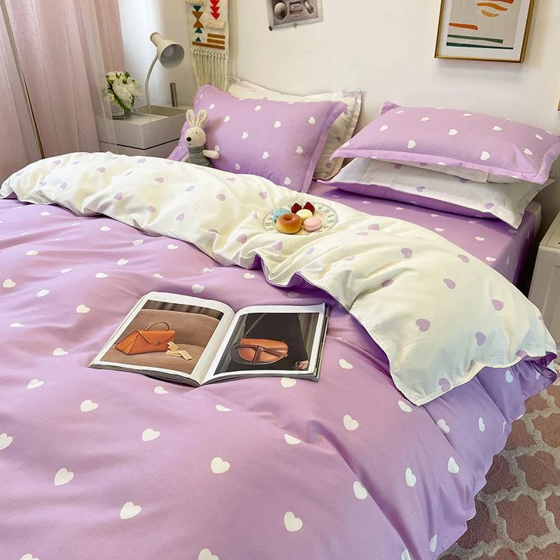 4PCS Duvet Cover ( 1 Duvet Cover + 1 Bedsheet + 2 Pillowcase) -  - #tag1#
