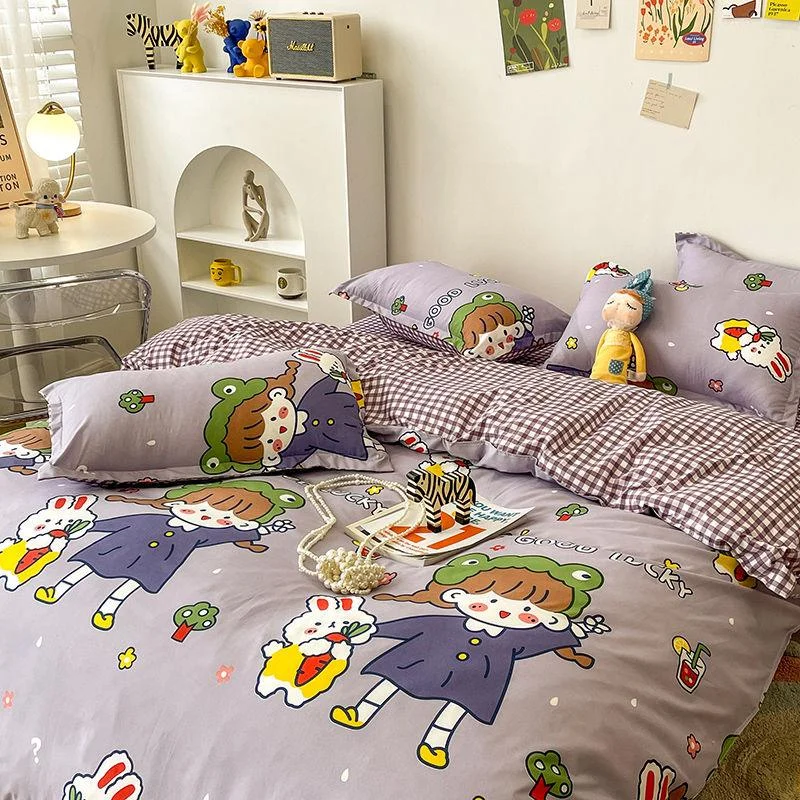 4PCS_Duvet_Cover_1_Duvet_Cover_1_Bedsheet_2_Pillowcase_-_-_tag1_-4118575 4PCS Duvet Cover ( 1 Duvet Cover + 1 Bedsheet + 2 Pillowcase) - - #tag1#