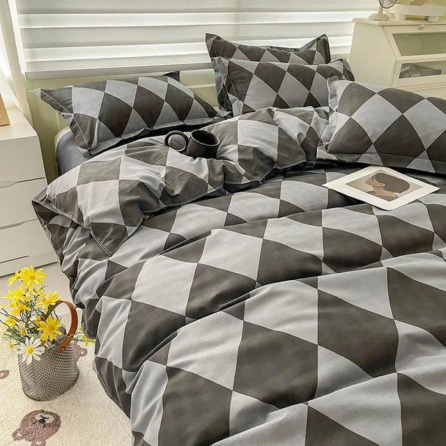 4PCS_Duvet_Cover_1_Duvet_Cover_1_Bedsheet_2_Pillowcase_-_-_tag1_-4118586 4PCS Duvet Cover ( 1 Duvet Cover + 1 Bedsheet + 2 Pillowcase) - - #tag1#