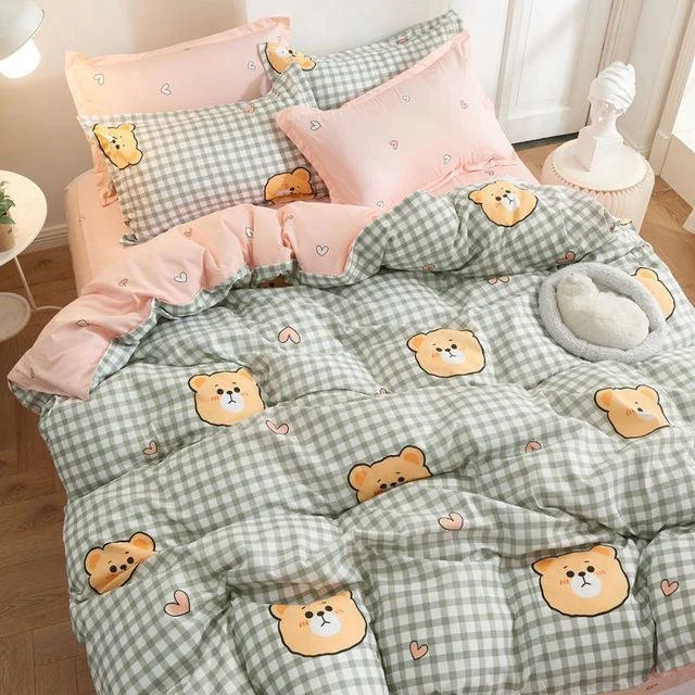 4PCS_Duvet_Cover_1_Duvet_Cover_1_Bedsheet_2_Pillowcase_-_-_tag1_-4118661 4PCS Duvet Cover ( 1 Duvet Cover + 1 Bedsheet + 2 Pillowcase) - - #tag1#