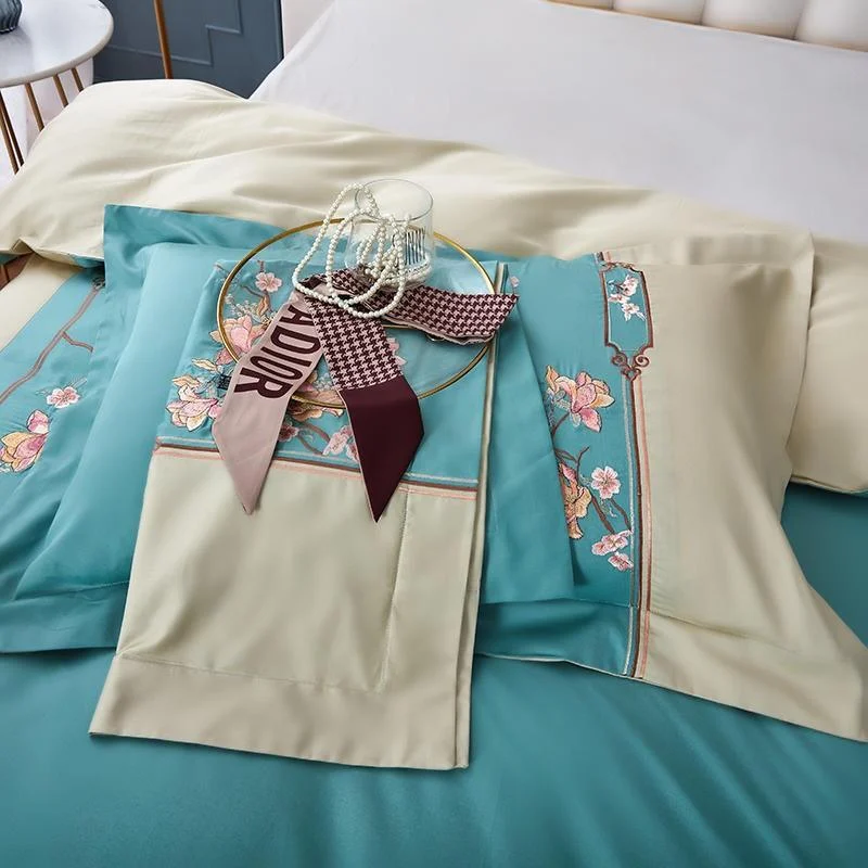 4pcs 600tc Egyptian Cotton Luxury Soft Bedding Set Chic Patchwork Flowers Embroidery Duvet Cover Flat Bed A97ac054 0b8c 423b B250 408f8b59b1de