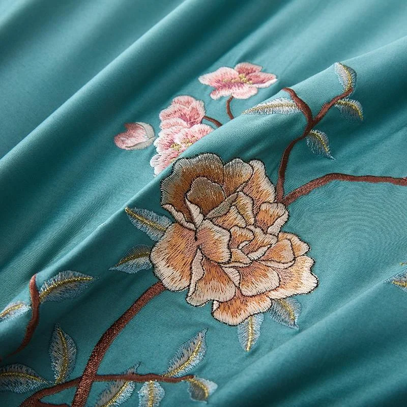 4pcs 600tc Egyptian Cotton Luxury Soft Bedding Set Chic Patchwork Flowers Embroidery Duvet Cover Flat Bed C85f3a6b 3888 4e85 9998 703434785a91