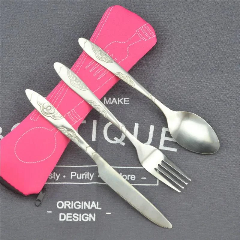 4Pcs_Steel_Cutlery_Set_with_Case_Family_Travel_and_Camping_Essential_-_-4117508 4Pcs Steel Cutlery Set with Case: Family Travel and Camping Essential -