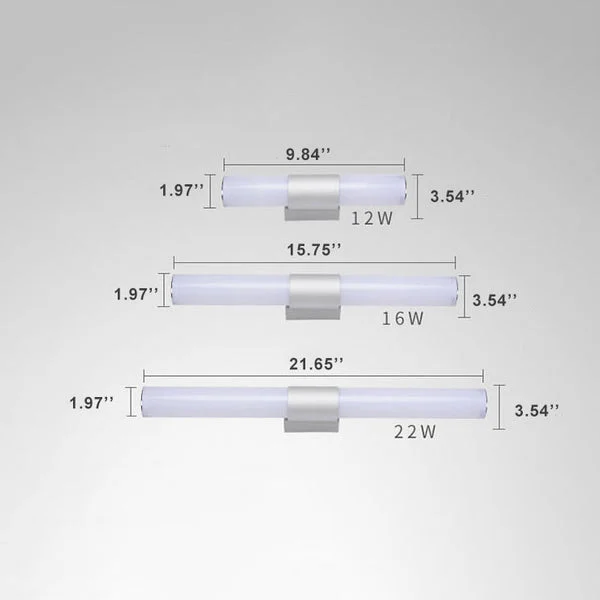 Moderne minimalistische LED-wandlamp voor de spiegel