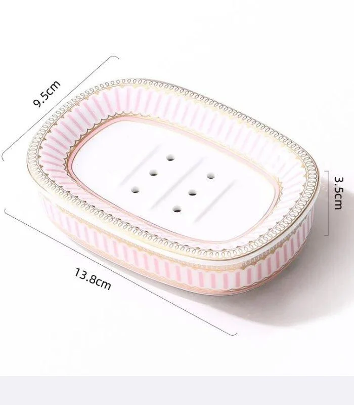 5_Pcs_Set_Bathroom_AssesoriesCeramic_Pink_White_-_-_tag1_-4118794 5 Pcs Set Bathroom AssesoriesCeramic Pink & White - - #tag1#