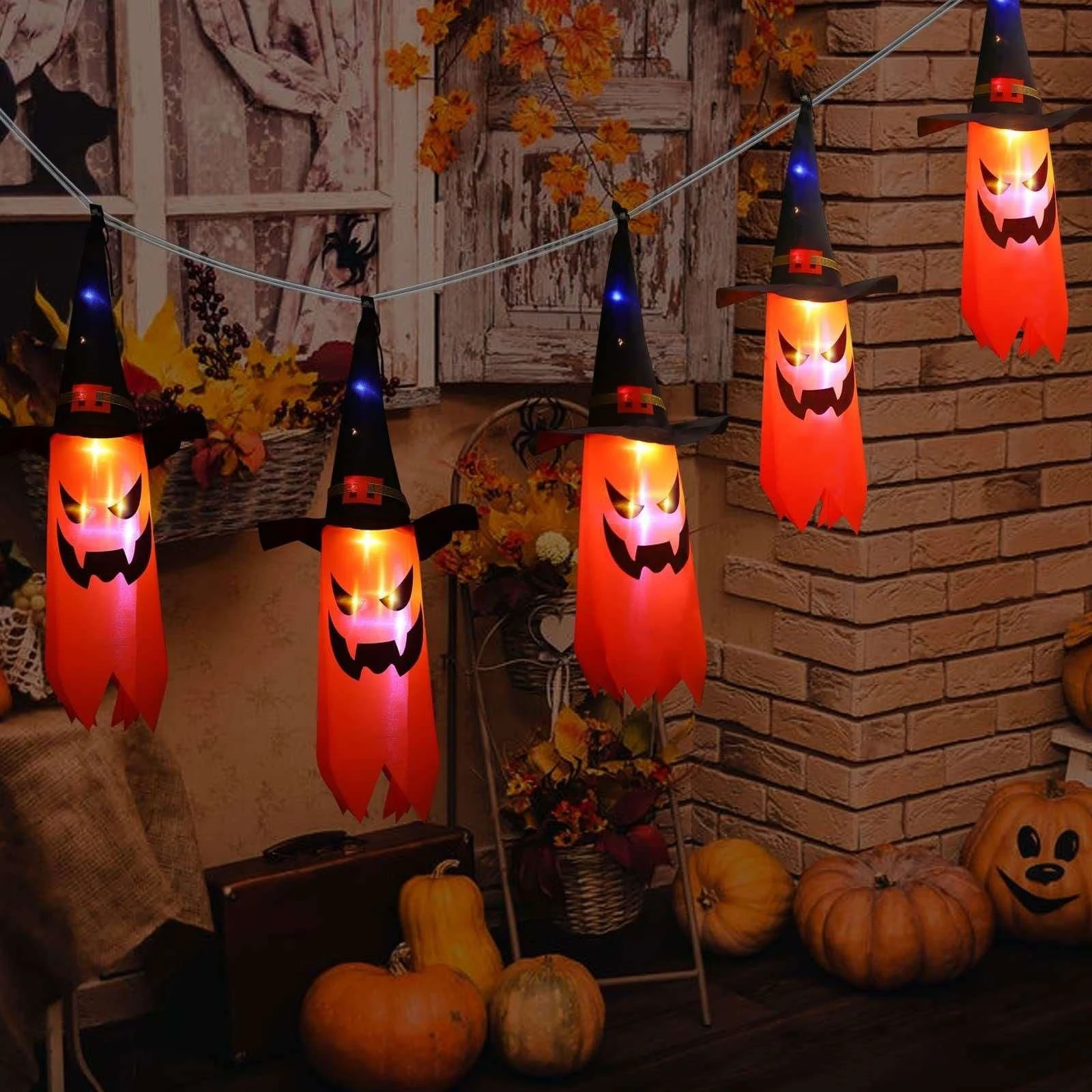 5_String_Horror_Lights_Wizard_Hats_Halloween_Decoration_-_-_tag1_-4123720 5 String Horror Lights Wizard Hats Halloween Decoration - - #tag1#